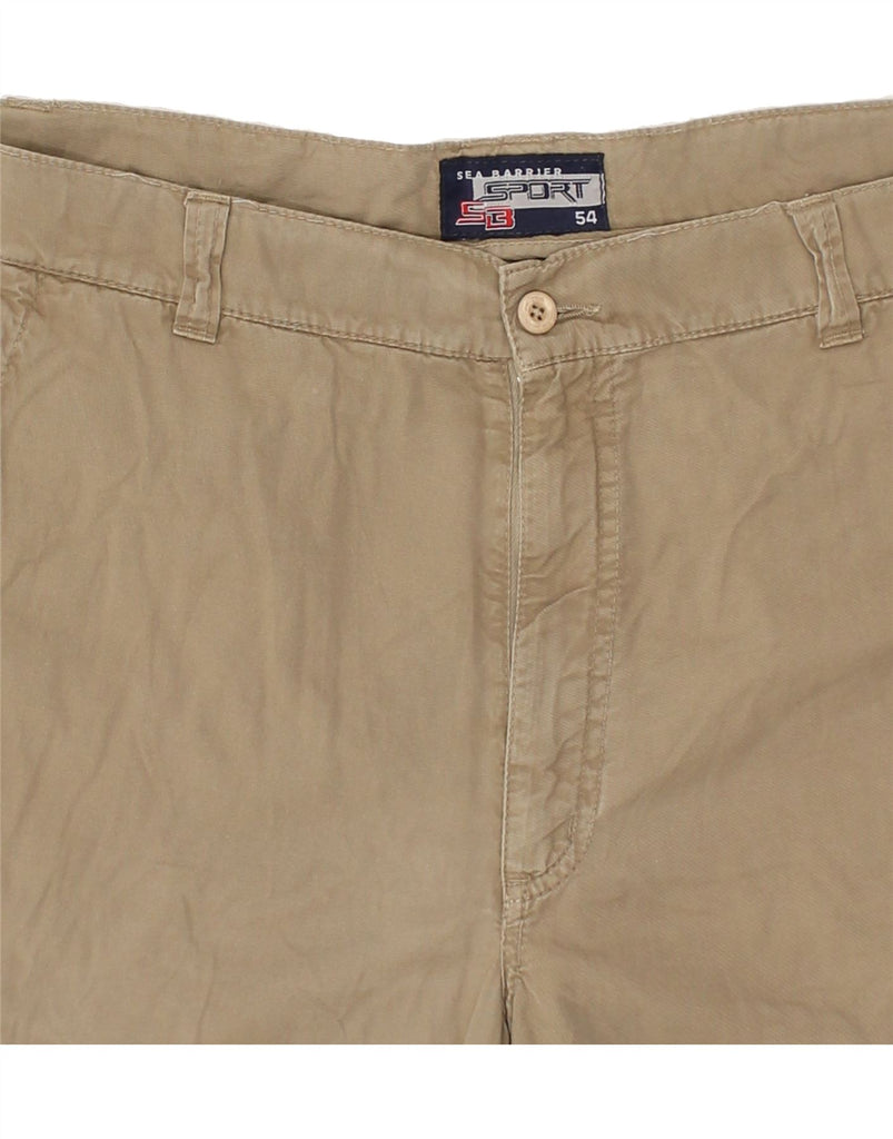 SEA BARRIER Mens Cargo Shorts IT 54 2XL W38 Beige Cotton | Vintage Sea Barrier | Thrift | Second-Hand Sea Barrier | Used Clothing | Messina Hembry 