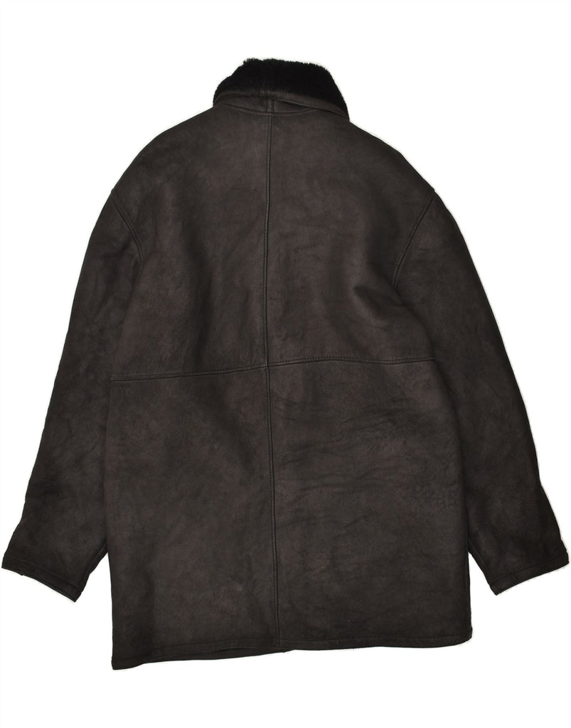 VINTAGE Mens Shearling Jacket UK 40 Large Black | Vintage Vintage | Thrift | Second-Hand Vintage | Used Clothing | Messina Hembry 
