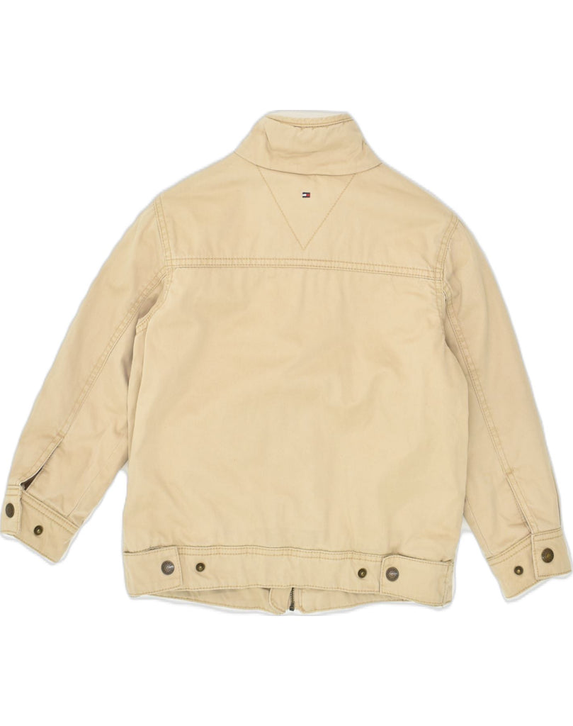 TOMMY HILFIGER Boys Bomber Jacket 5-6 Years Beige Cotton | Vintage Tommy Hilfiger | Thrift | Second-Hand Tommy Hilfiger | Used Clothing | Messina Hembry 