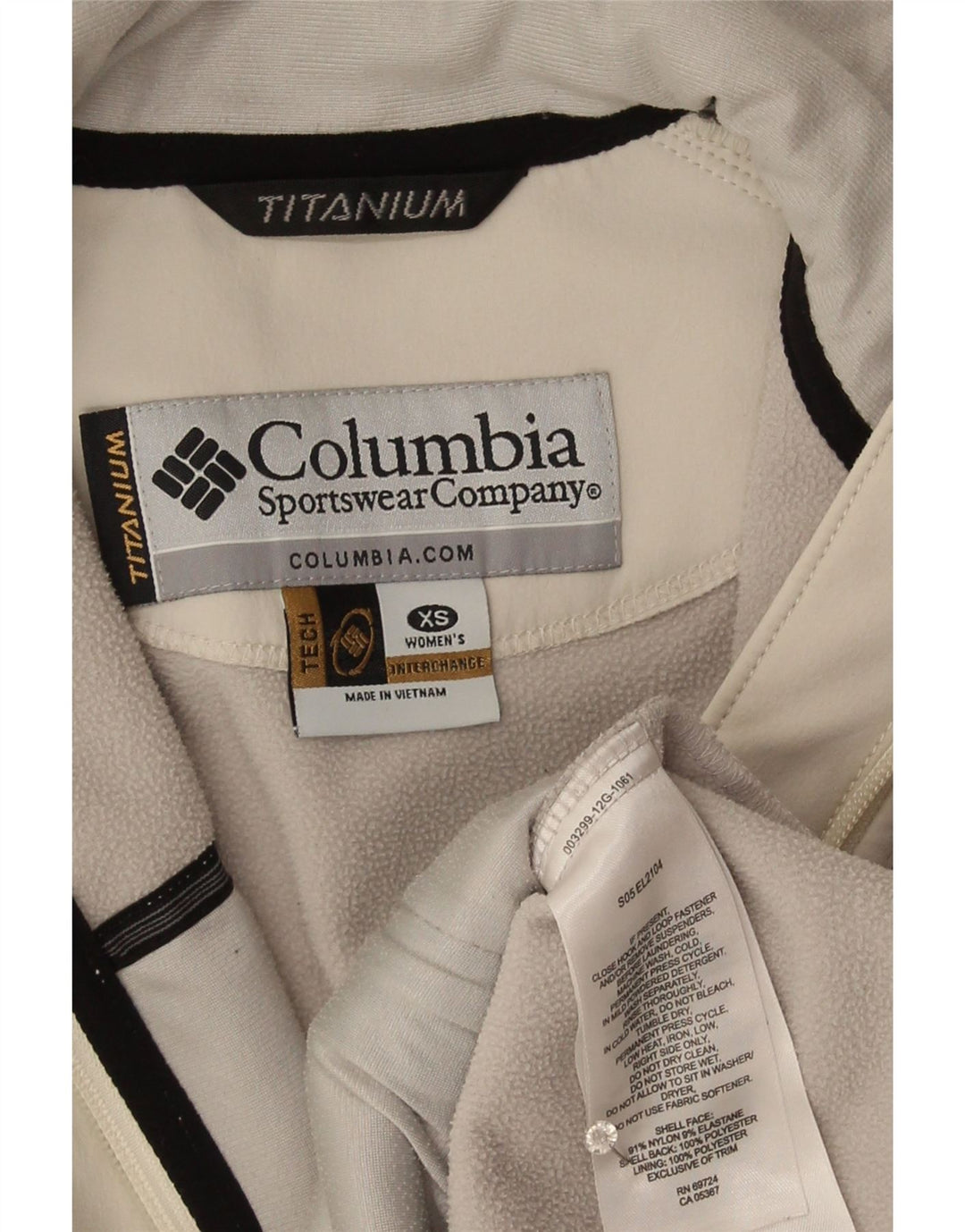 Columbia Womens Titanium Windbreaker Jacket UK 6 XS Grey Nylon