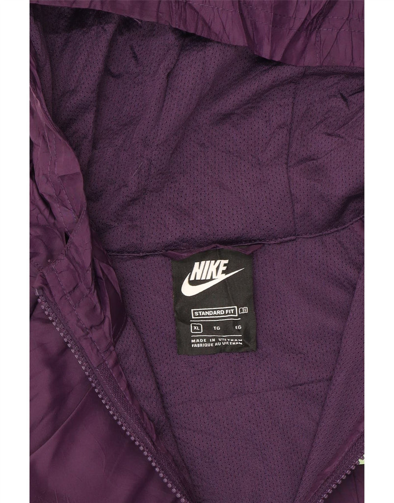 NIKE Girls Zip Hoodie Sweater 13-14 Years XL Purple Animal Print Vintage Nike and Second-Hand Nike from Messina Hembry 