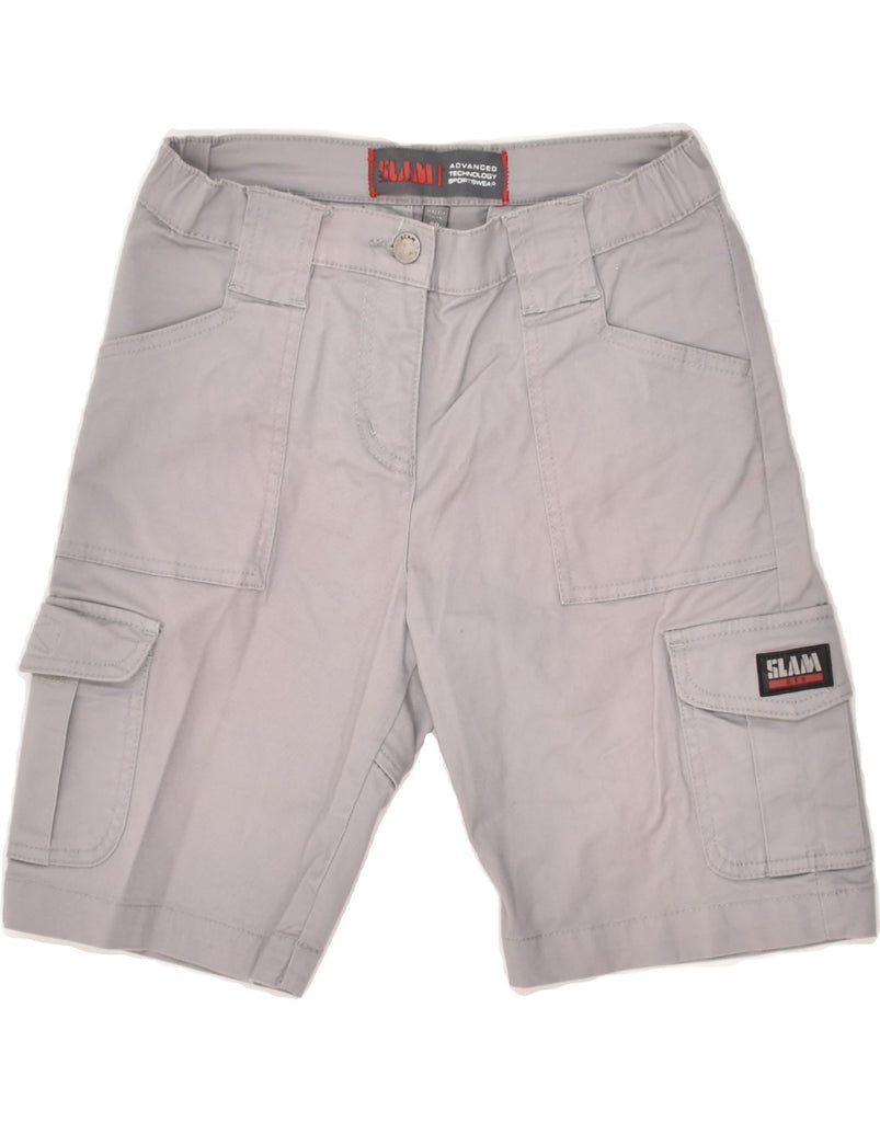 SLAM Womens Cargo Shorts EU 38 Medium W27 Grey Cotton | Vintage Slam | Thrift | Second-Hand Slam | Used Clothing | Messina Hembry 