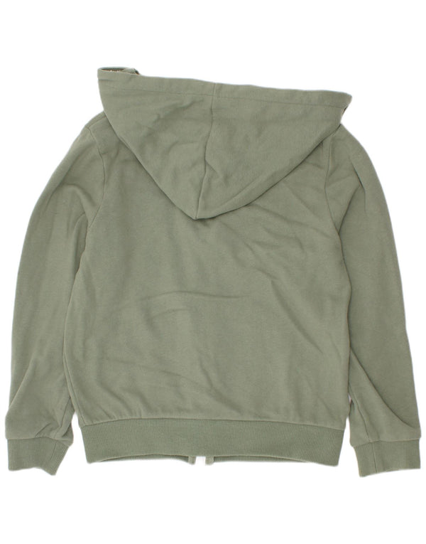 Timberland Boys Graphic Zip Hoodie Sweater 7-8 Years Green Cotton