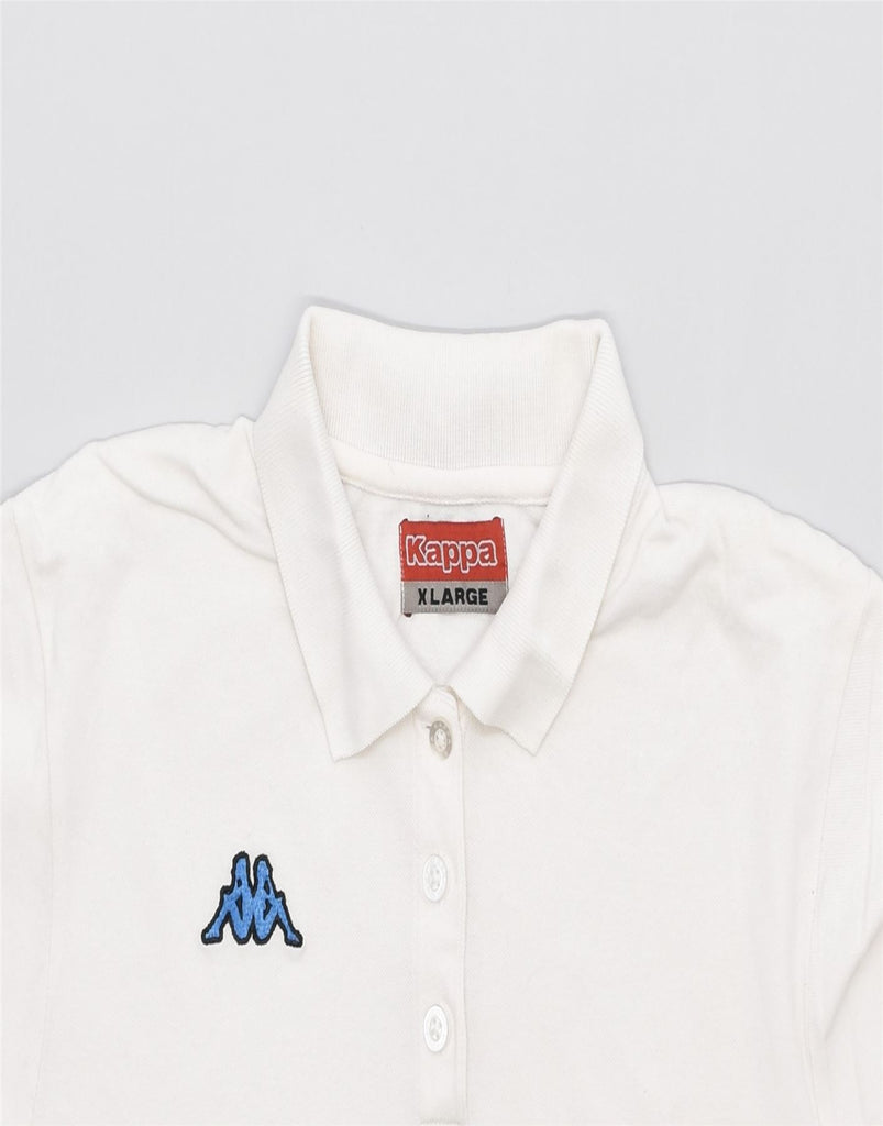 KAPPA Womens Polo Shirt UK 18 XL White Cotton | Vintage | Thrift | Second-Hand | Used Clothing | Messina Hembry 