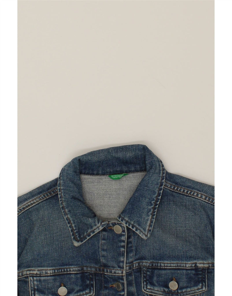 BENETTON Womens Denim Jacket UK 16 Large Blue Cotton Vintage Benetton and Second-Hand Benetton from Messina Hembry 