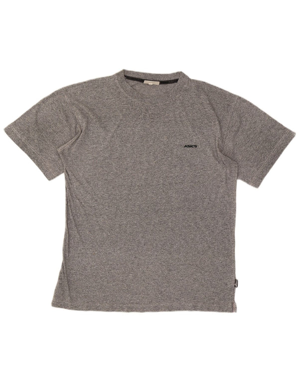 Asics Mens T-Shirt Top Large Grey Cotton