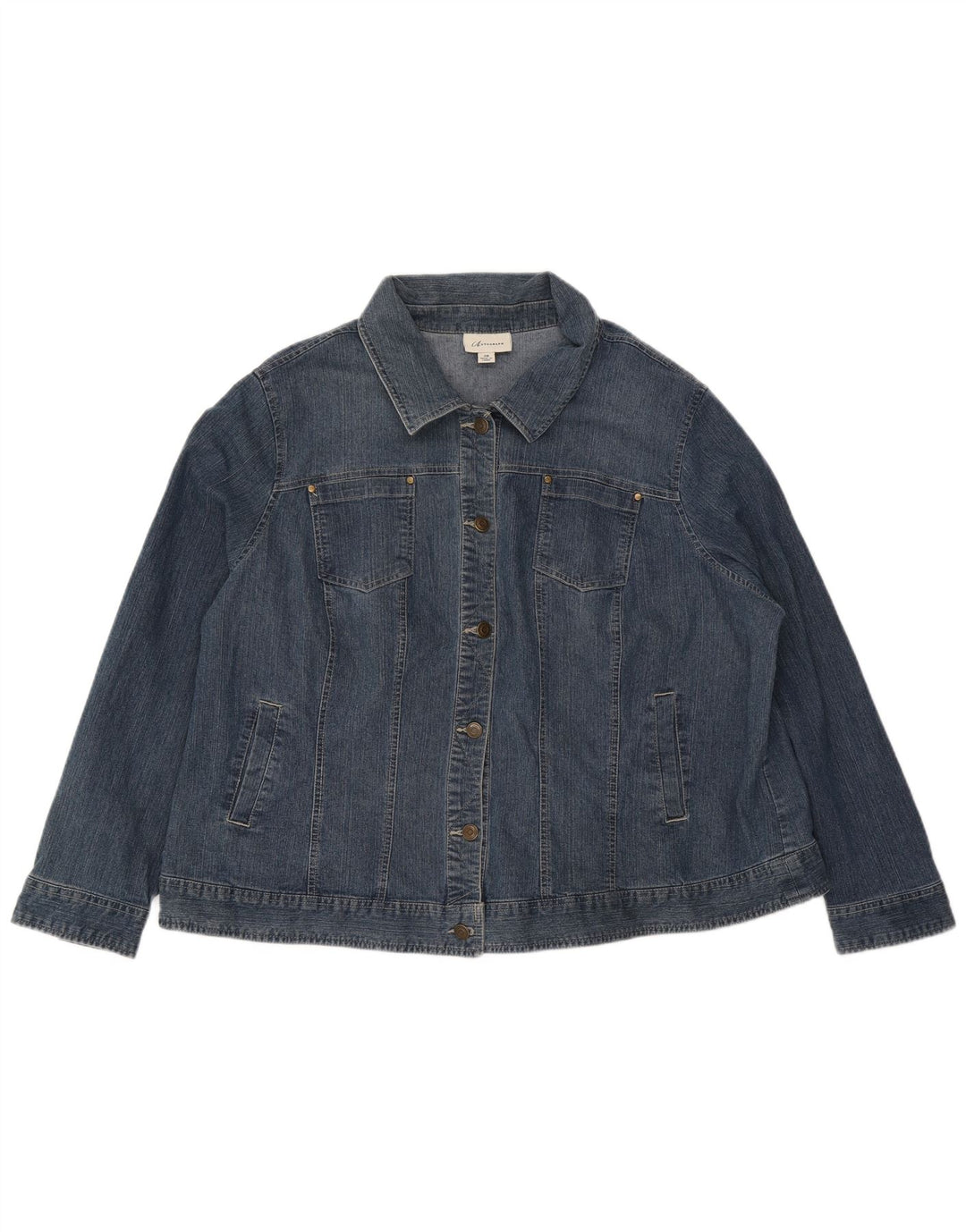Marks & Spencer Womens Autograph Denim Jacket UK 20 2XL Blue Cotton