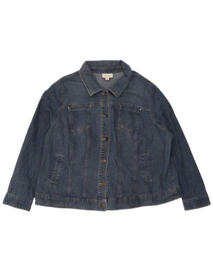 Marks & Spencer Womens Autograph Denim Jacket UK 20 2XL Blue Cotton