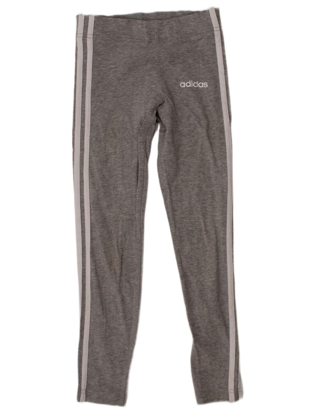 ADIDAS Girls Leggings 9-10 Years  Grey Cotton