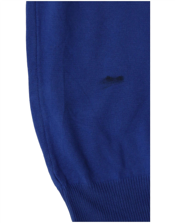 Zara Mens Crew Neck Jumper Sweater Medium Blue Cotton