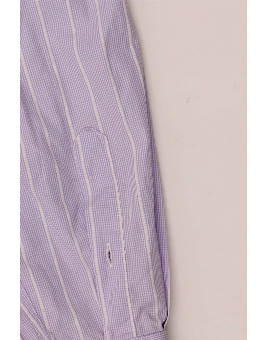 Lacoste Mens Shirt Size 42 Large Purple Striped Cotton