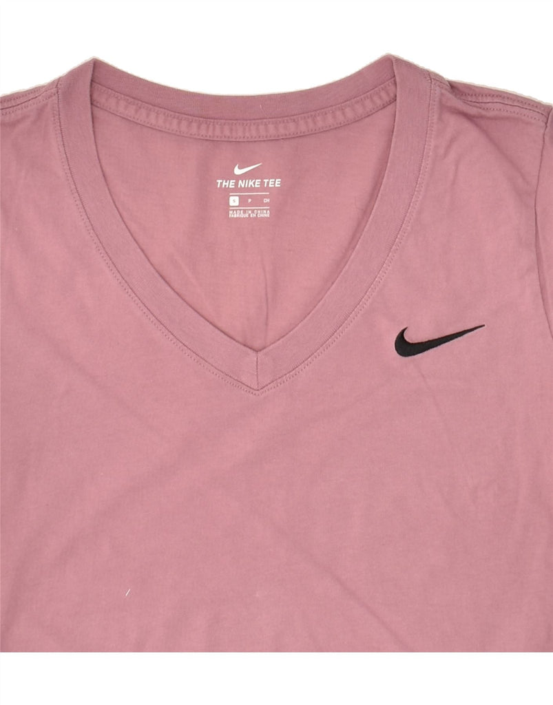 NIKE Womens T-Shirt Top UK 10 Small Pink | Vintage Nike | Thrift | Second-Hand Nike | Used Clothing | Messina Hembry 