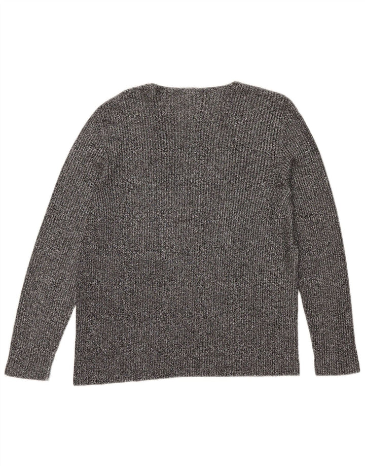 Luisa Spagnoli Womens Top Long Sleeve UK 12 Medium Grey Flecked