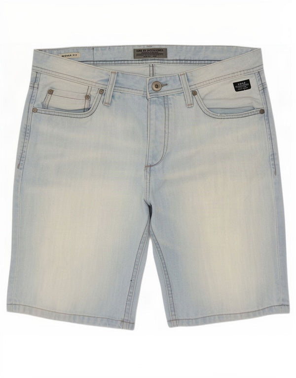 Jack & Jones Mens Denim Shorts Large W34 Blue Cotton