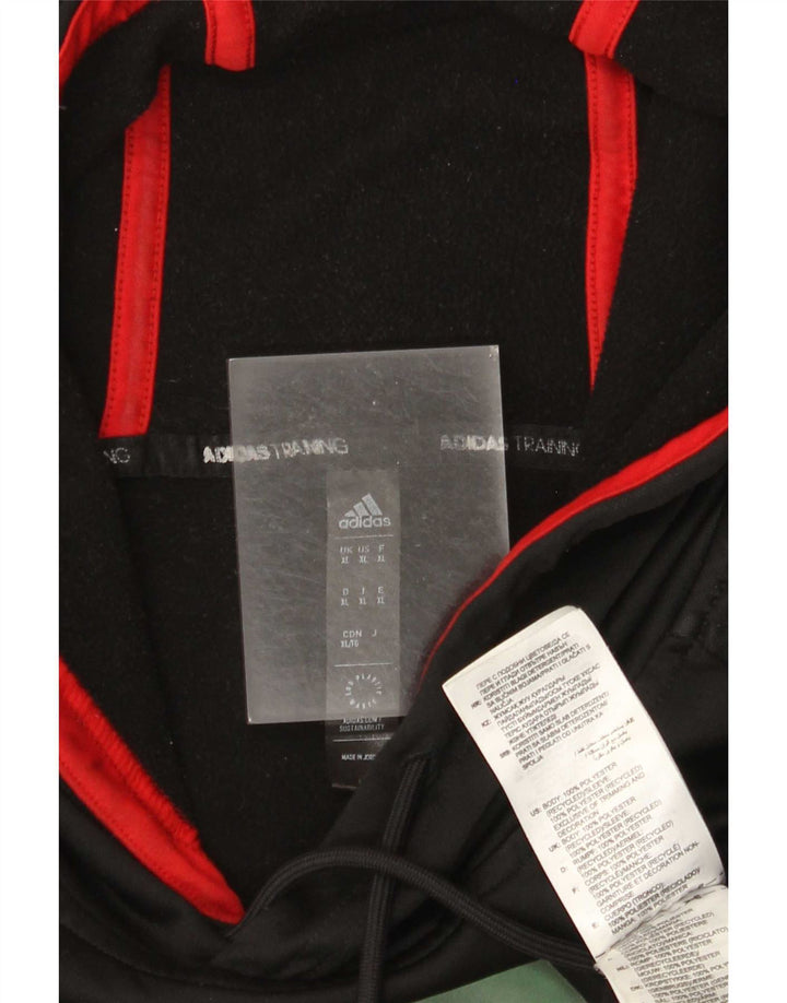 Adidas Mens Graphic Hoodie Jumper XL Black Polyester