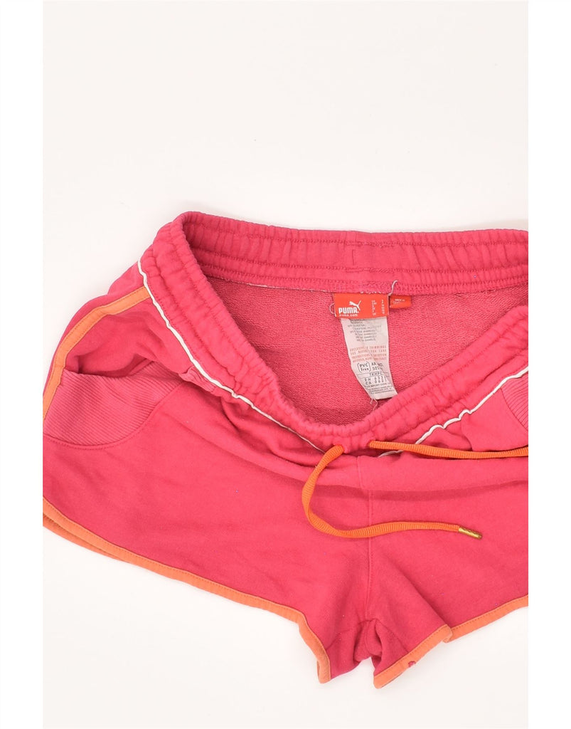 PUMA Womens Sport Shorts UK 10 Small Pink Cotton | Vintage Puma | Thrift | Second-Hand Puma | Used Clothing | Messina Hembry 