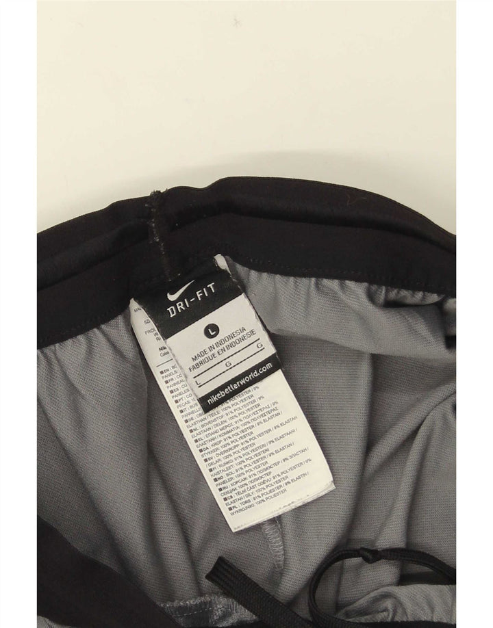 Nike Mens Dri Fit Tracksuit Trousers Large Grey Colourblock Polyester