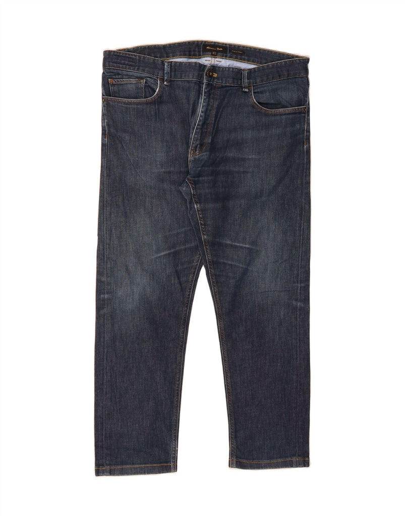 MASSIMO DUTTI Mens Straight Jeans EU 48 XL W38 L28 Navy Blue Vintage Massimo Dutti and Second-Hand Massimo Dutti from Messina Hembry 