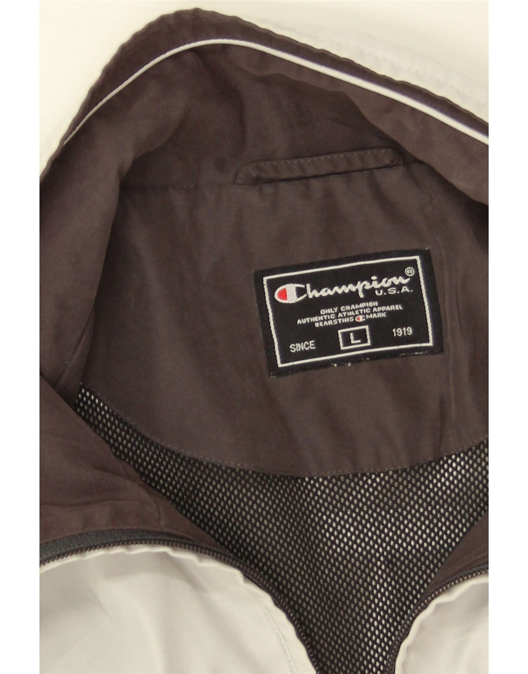 Champion Mens Tracksuit Top Jacket Large Grey Colourblock