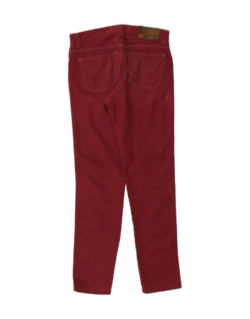 JECKERSON Womens Slim Casual Trousers W31 L32  Red Vintage Jeckerson and Second-Hand Jeckerson from Messina Hembry 