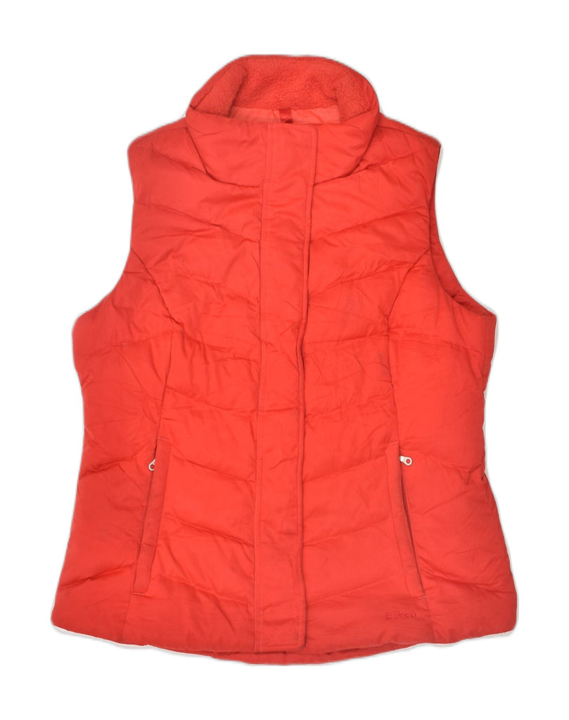 EDDIE BAUER Womens Padded Gilet UK 14 Medium Red Polyester | Vintage Eddie Bauer | Thrift | Second-Hand Eddie Bauer | Used Clothing | Messina Hembry 