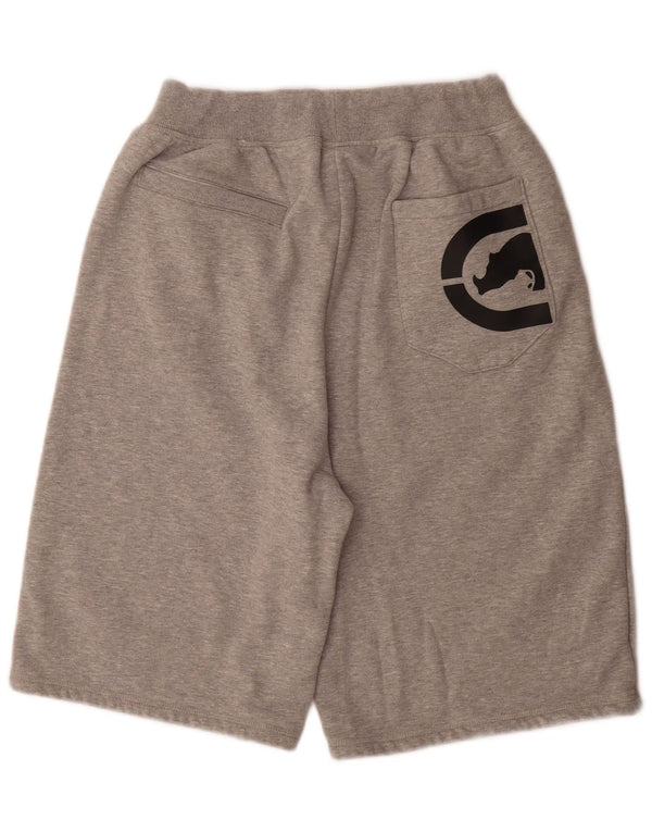 Ecko Unltd Womens Graphic Sport Shorts UK 22 3XL Grey Flecked Cotton