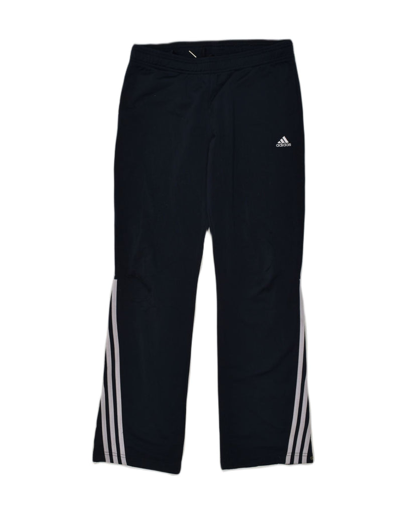 ADIDAS Womens Tracksuit Trousers UK 12 Medium  Navy Blue Polyester | Vintage Adidas | Thrift | Second-Hand Adidas | Used Clothing | Messina Hembry 