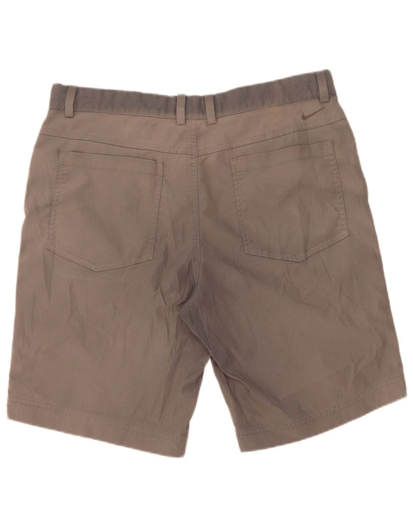 Nike Womens Dri Fit Casual Shorts W34 Large Grey Polyester