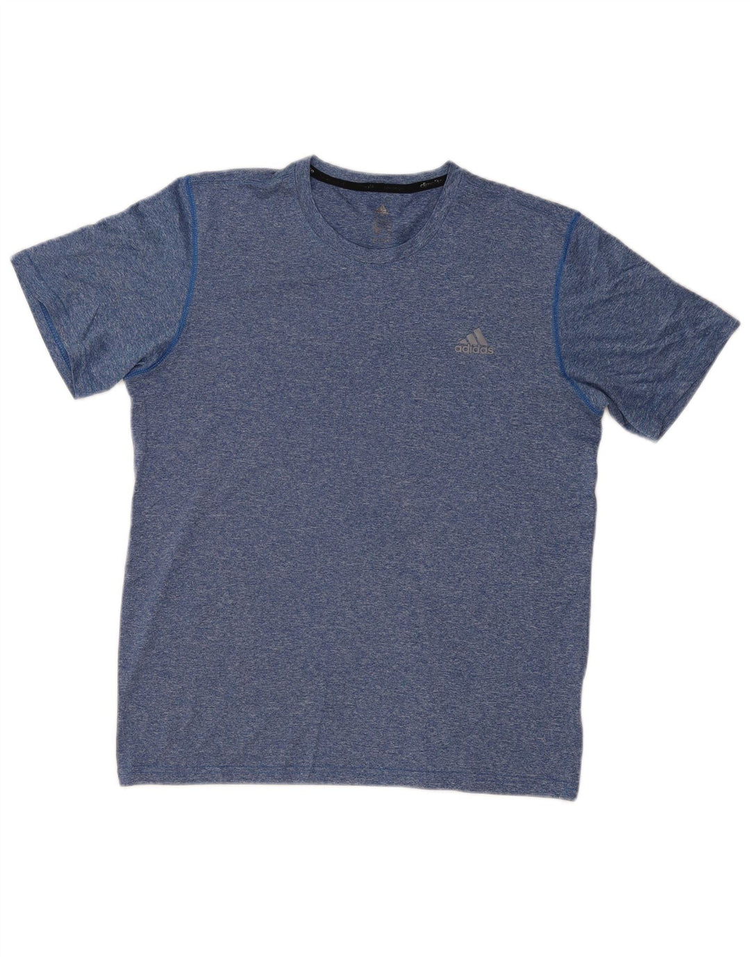 ADIDAS Mens Climalite T-Shirt Top Medium Blue Flecked Polyester