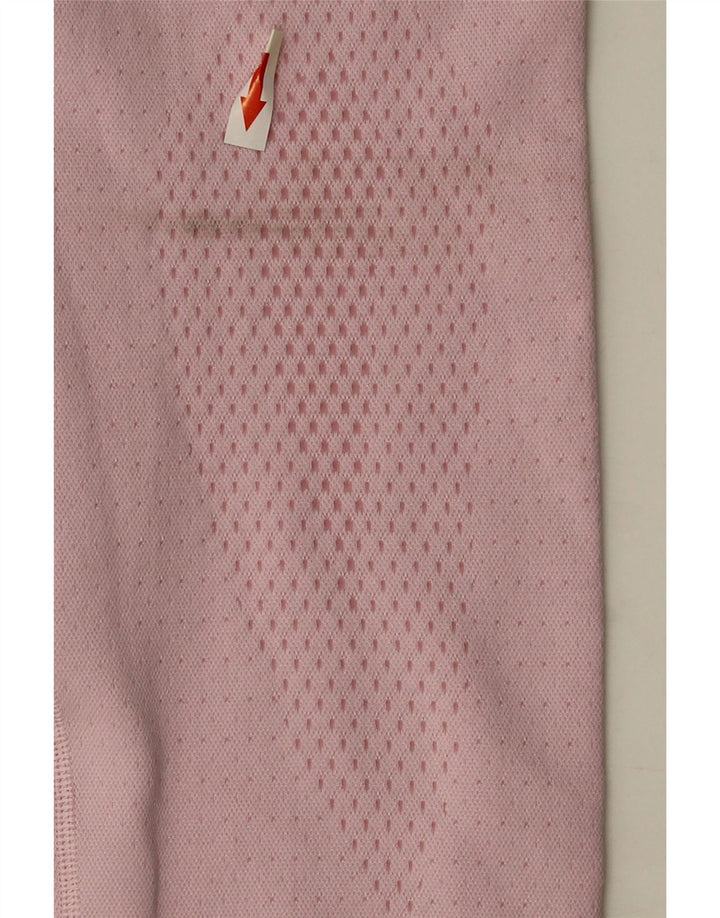 Adidas Womens Capri Leggings UK 12 Medium  Pink Polyester