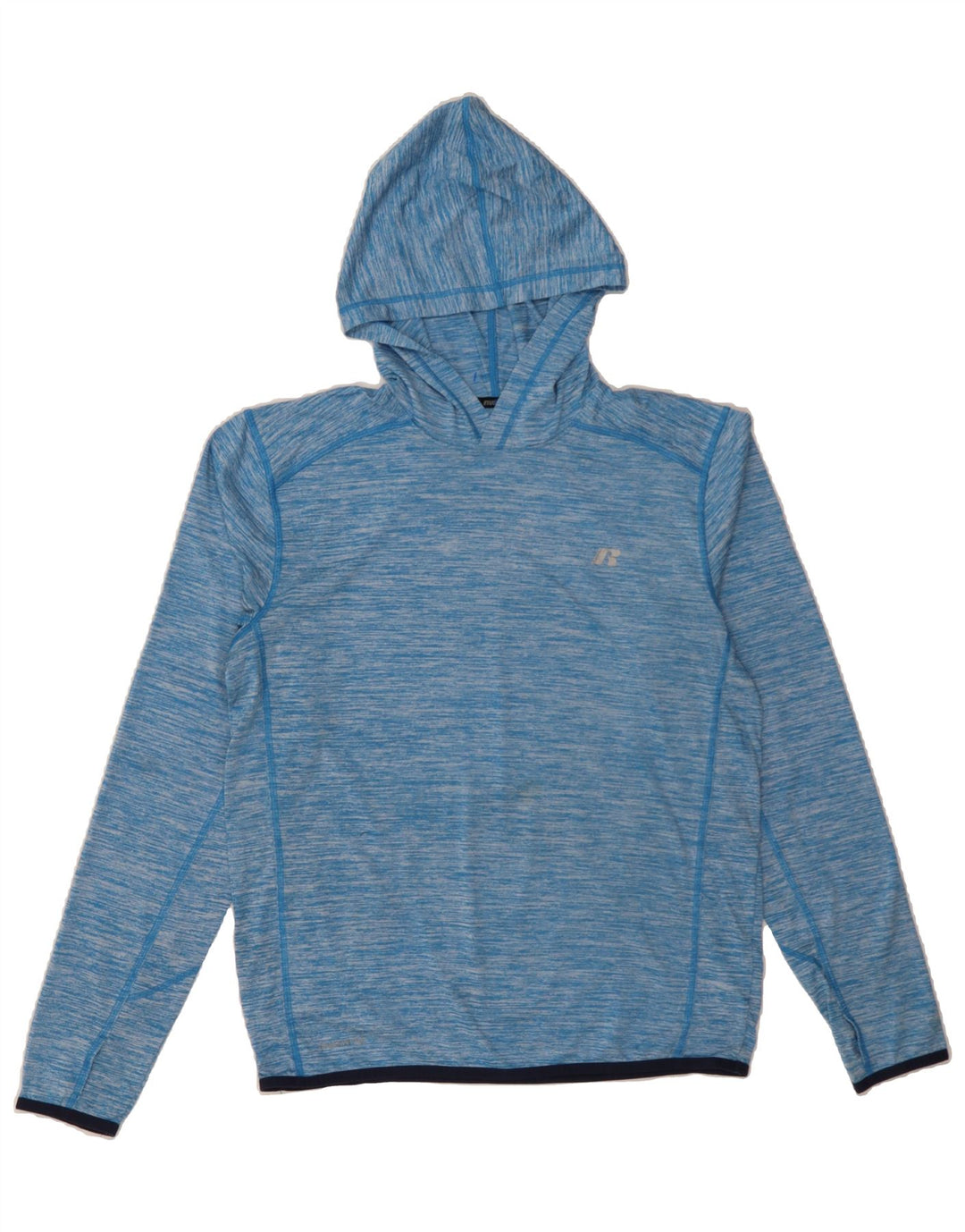 RUSSELL ATHLETIC Mens Dri-Power Top Long Sleeve UK 34/36 Small Blue Vintage Russell Athletic and Second-Hand Russell Athletic from Messina Hembry 