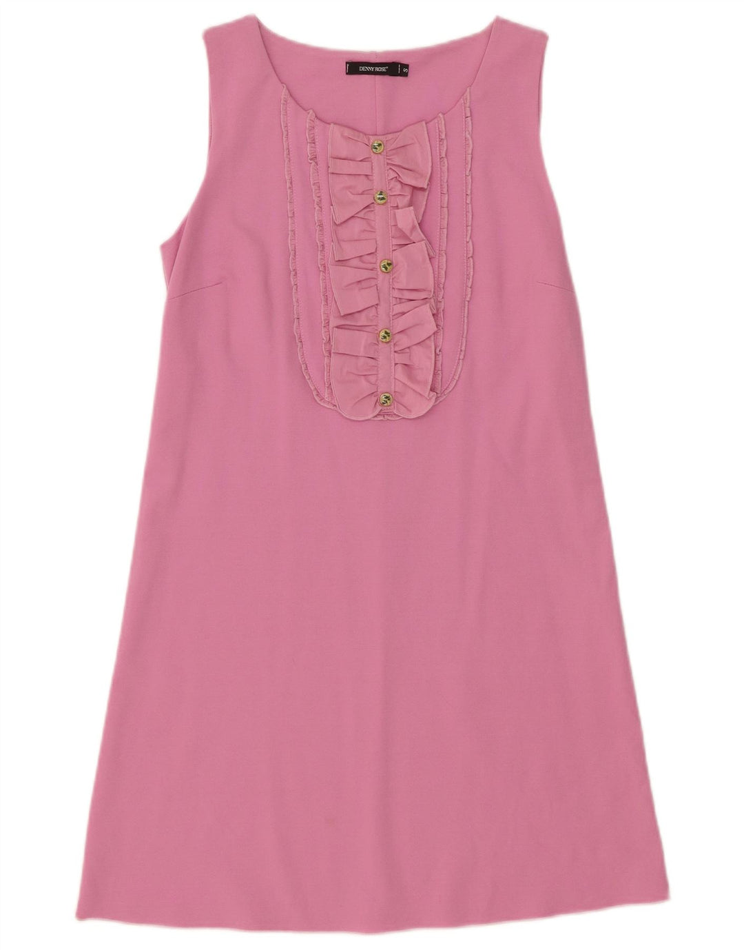 DENNY ROSE Womens Sleeveless Basic Dress UK 8 Small Pink Viscose