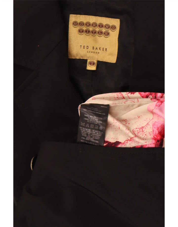 Ted Baker Womens 2 Button Blazer Jacket Size 1 XS Black Polyester