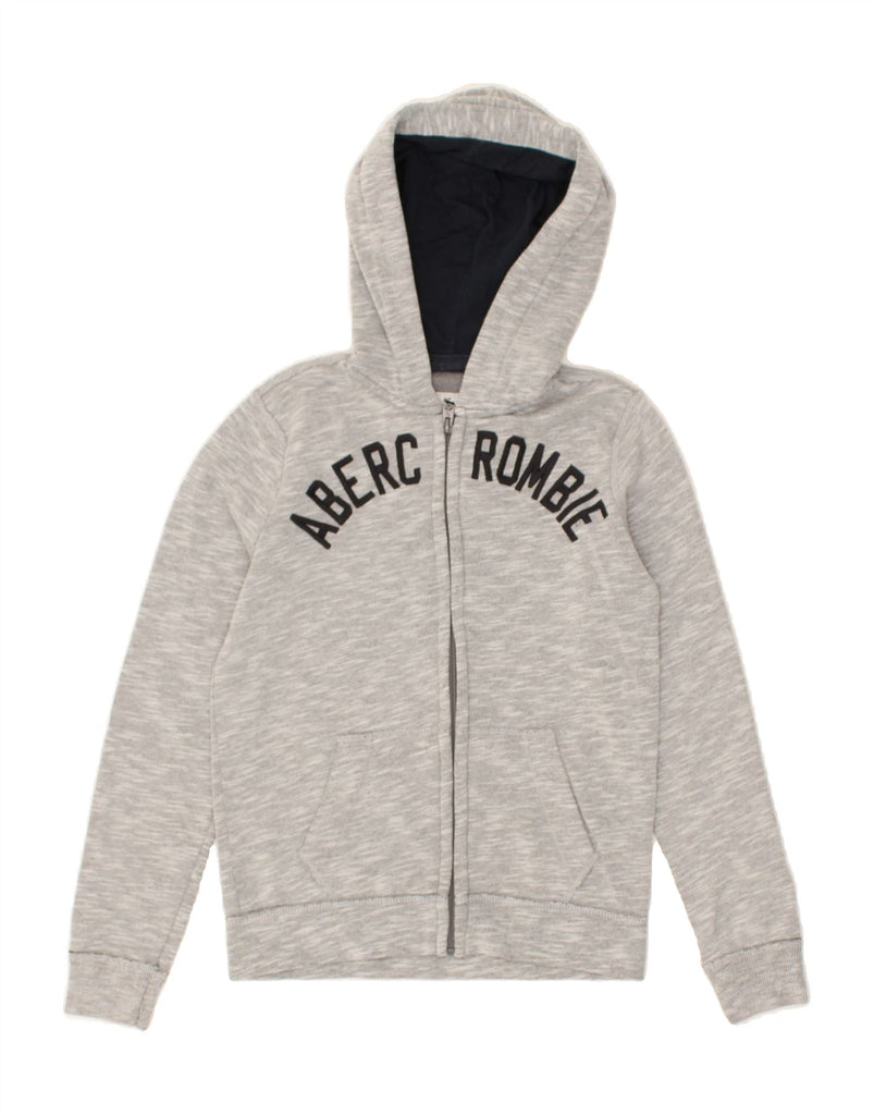 ABERCROMBIE & FITCH Boys Graphic Zip Hoodie Sweater 9-10 Years Grey | Vintage Abercrombie & Fitch | Thrift | Second-Hand Abercrombie & Fitch | Used Clothing | Messina Hembry 
