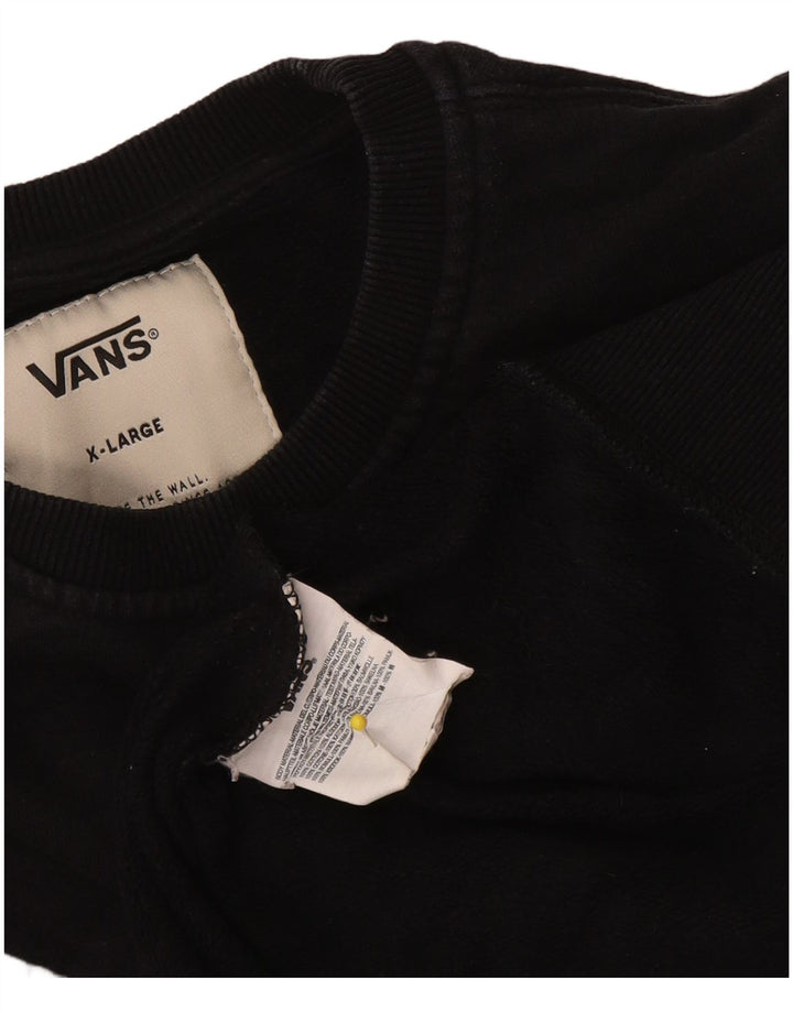 Vans Mens Graphic Sweatshirt Jumper XL Black Cotton