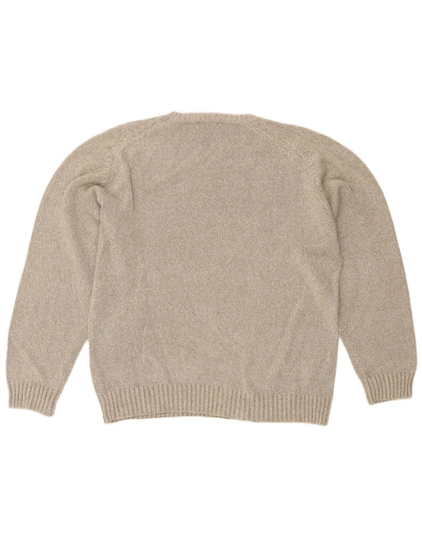 Kappa Mens Crew Neck Jumper Sweater Large Beige Cotton