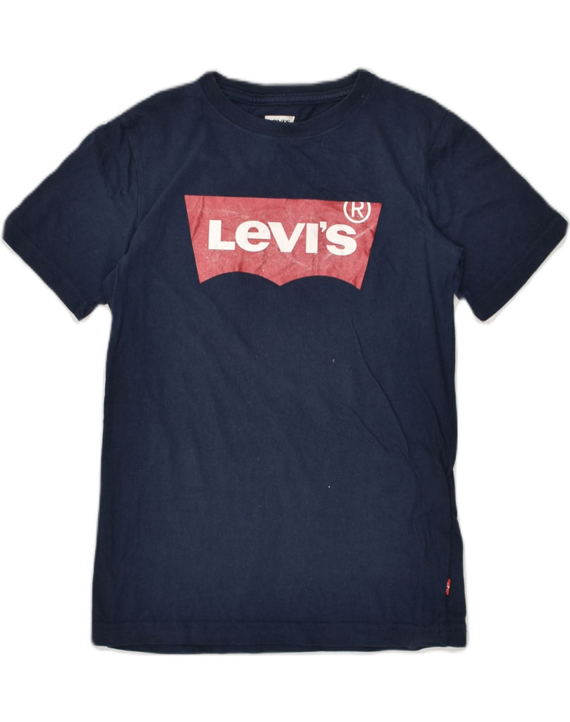 LEVI'S Boys Graphic T-Shirt Top 9-10 Years Navy Blue Cotton | Vintage Levi's | Thrift | Second-Hand Levi's | Used Clothing | Messina Hembry 