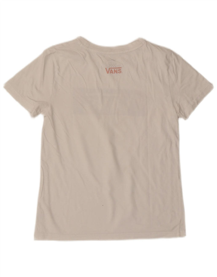 Vans Womens Graphic T-Shirt Top UK 6 XS White