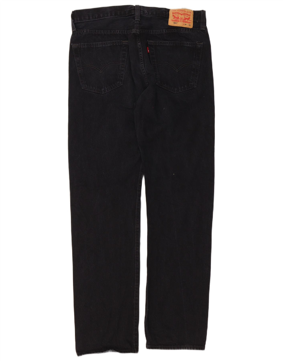Levi's Mens 501 Straight Jeans W34 L34 Black Cotton