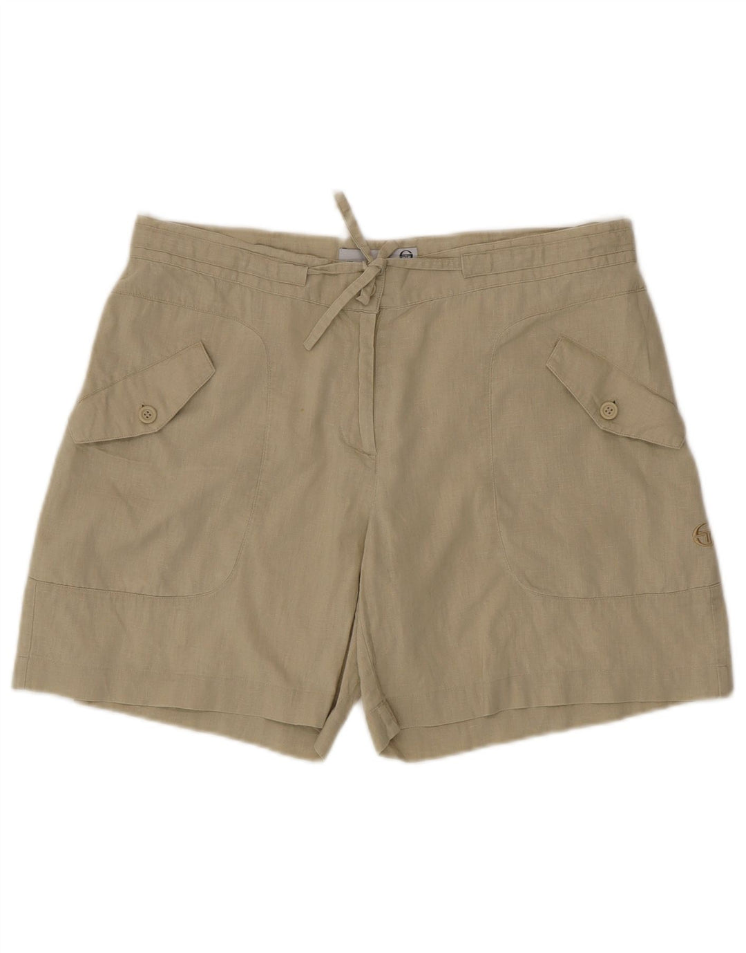 Sergio Tacchini Womens Cargo Shorts IT 46 Large W34 Green Linen