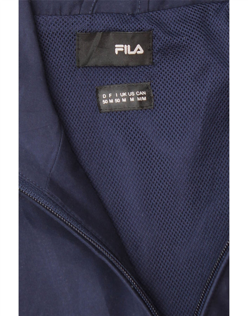 FILA Mens Tracksuit Top Jacket Medium Navy Blue Vintage Fila and Second-Hand Fila from Messina Hembry 