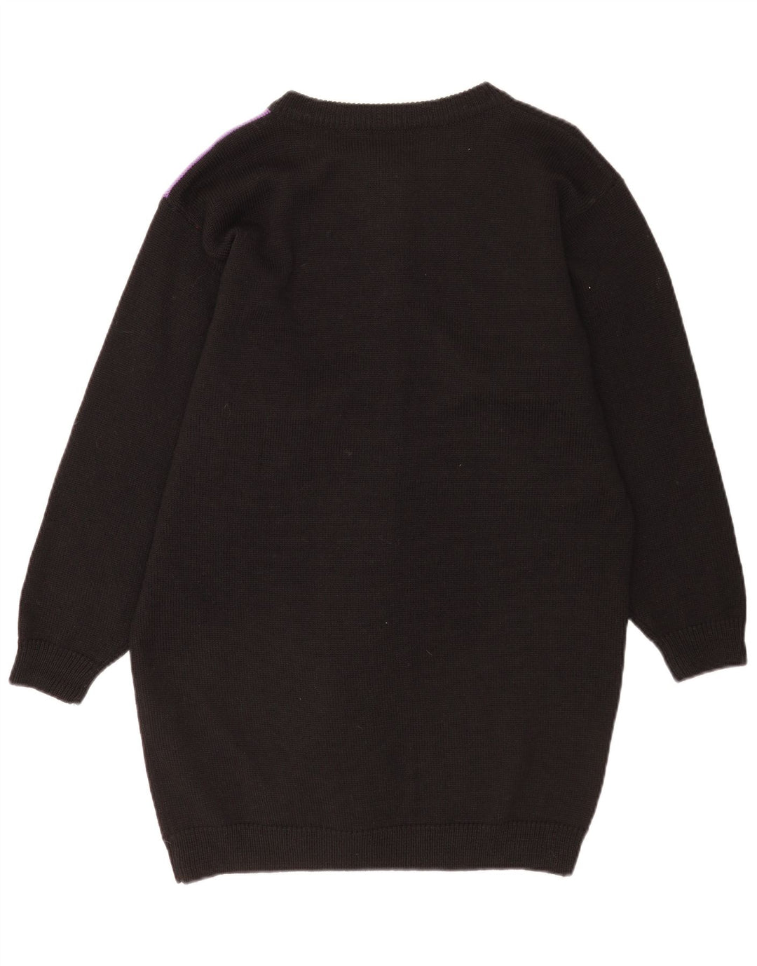 Vintage Womens Longline Cardigan Sweater EU 40 Medium Black Colourblock
