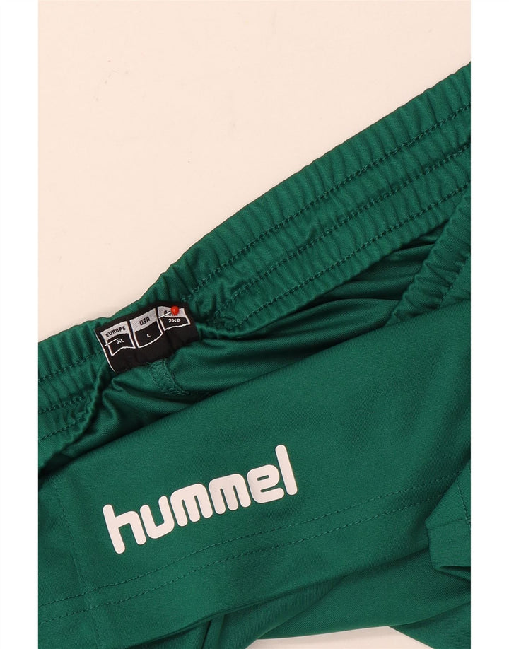 Hummel Mens Graphic Sport Shorts Large  Green