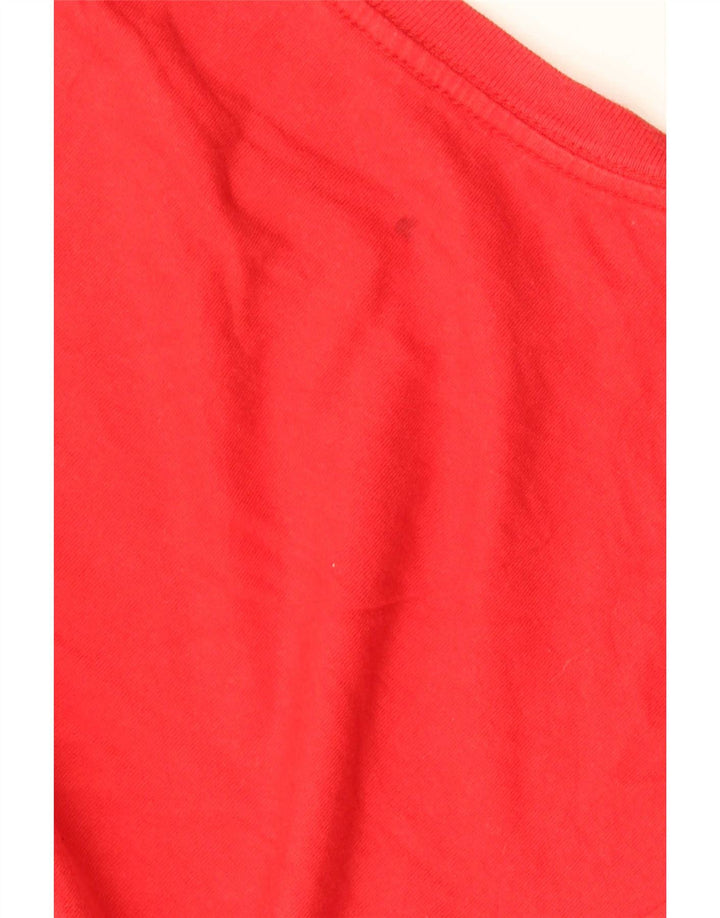 Volcom Mens Graphic T-Shirt Long Sleeve Large Red Cotton
