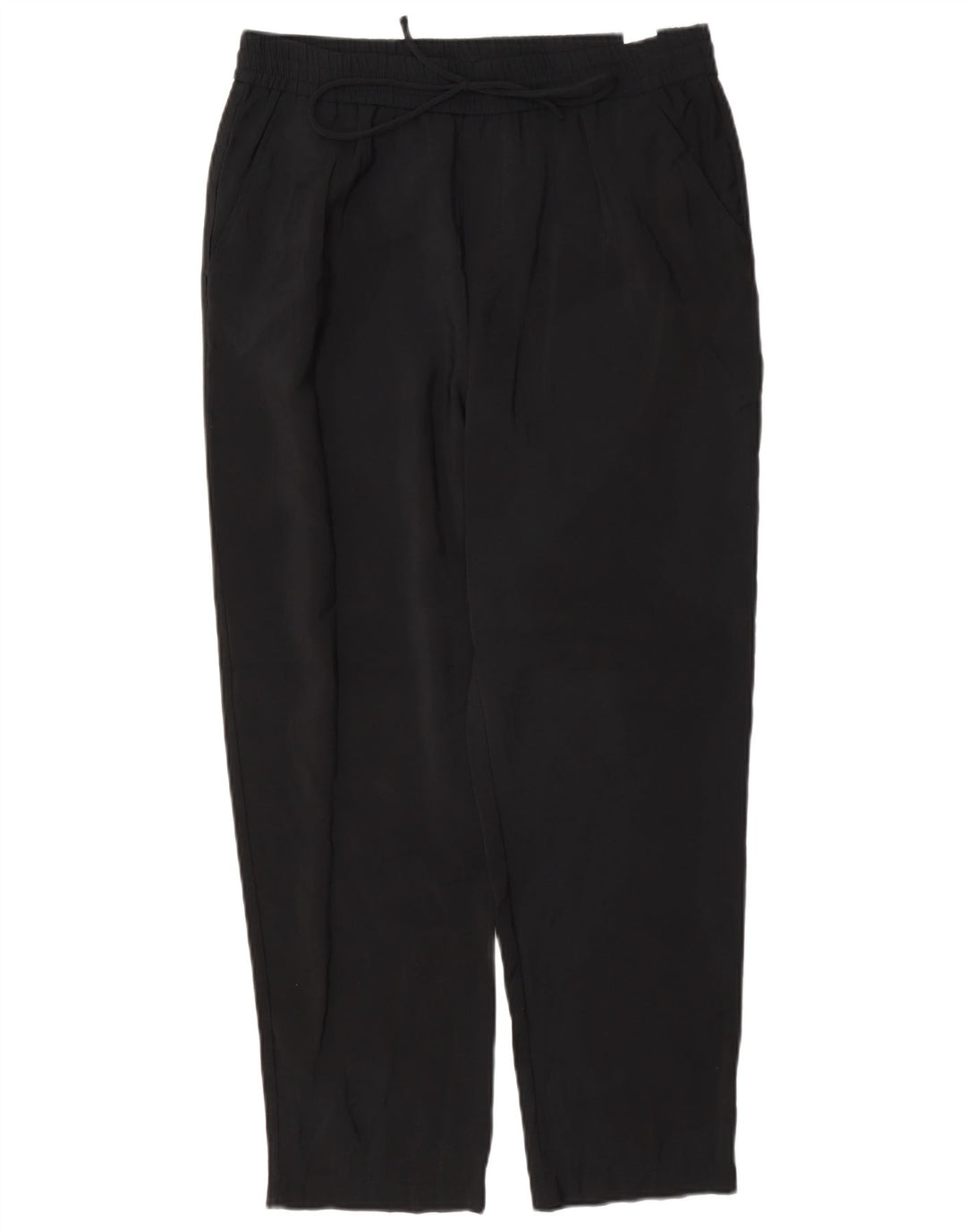 Zara Womens Slim Cropped Trousers Medium W28 L25 Black Modal