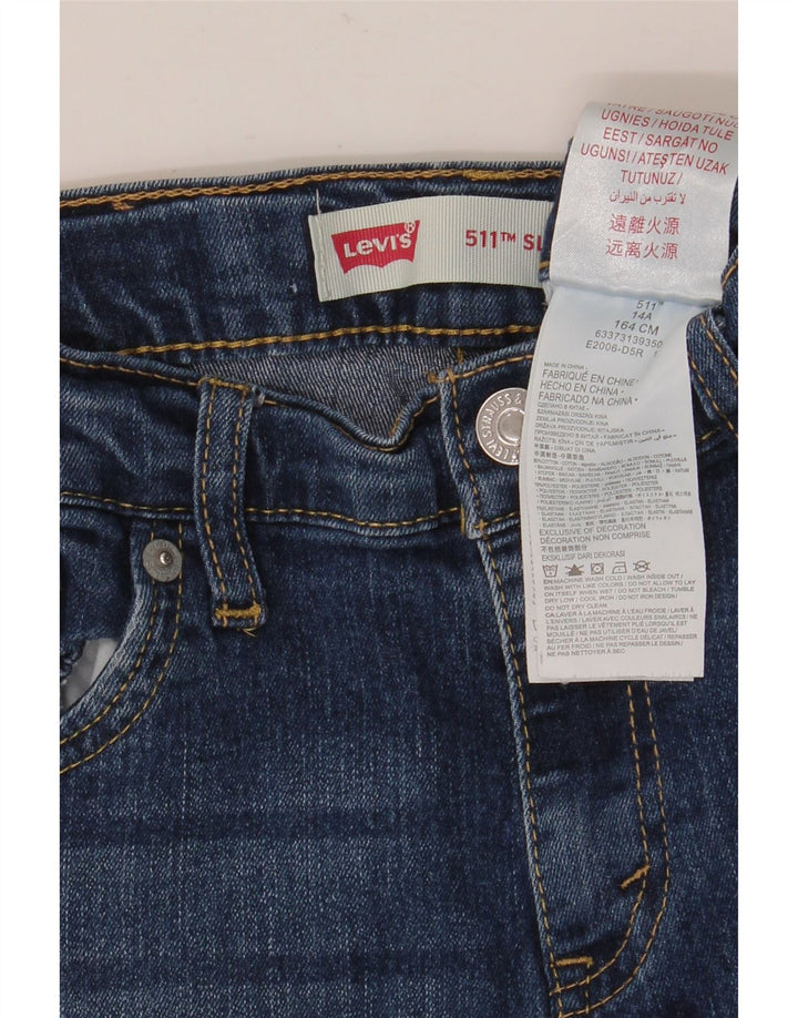 LEVI'S Boys 511 Slim Jeans 13-14 Years W28 L30 Blue Cotton