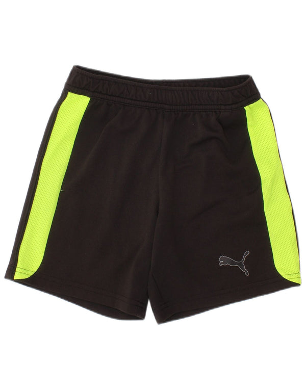 PUMA Boys Sport Shorts 7-8 Years  Black Colourblock Polyester