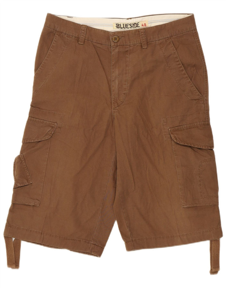 Blue Side Mens Cargo Shorts IT 48 Medium W32  Brown Cotton