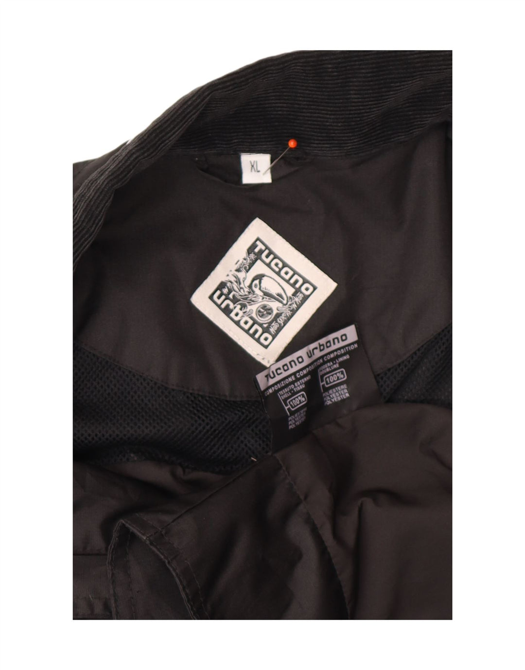 TUCANO URBANO Mens Bomber Jacket UK 42 XL Black Polyester