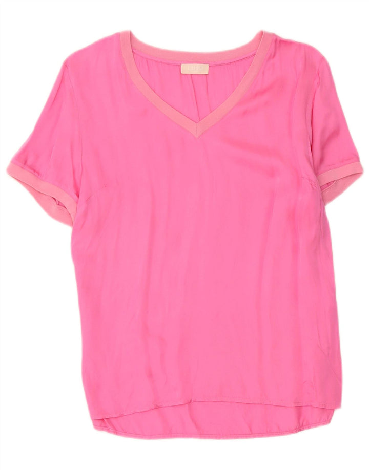 Liu Jo Womens Blouse Top UK 10 Small Pink Cotton